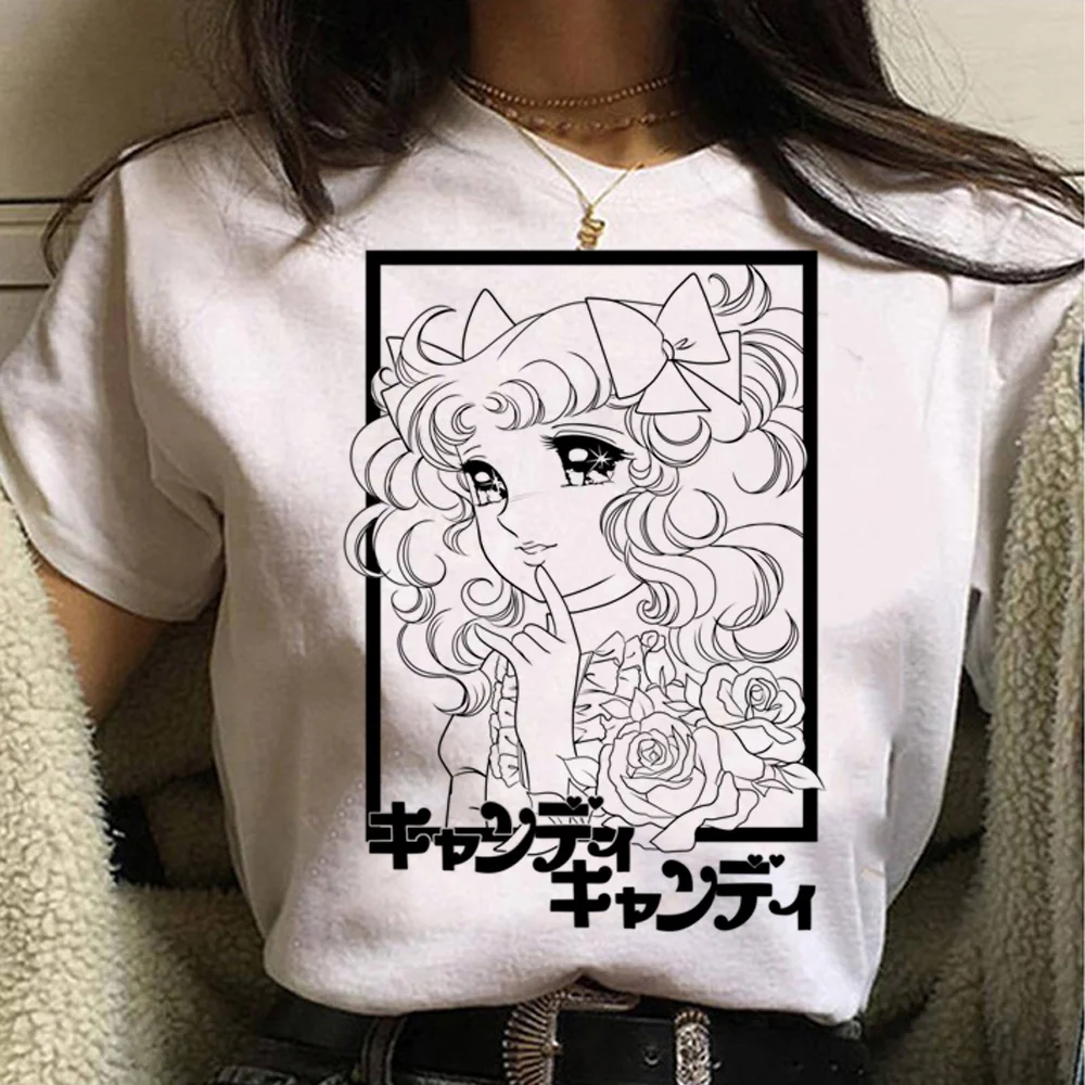 Candy Candy Tee women Y2K harajuku designer t shirt donna 2000s funny anime clothes