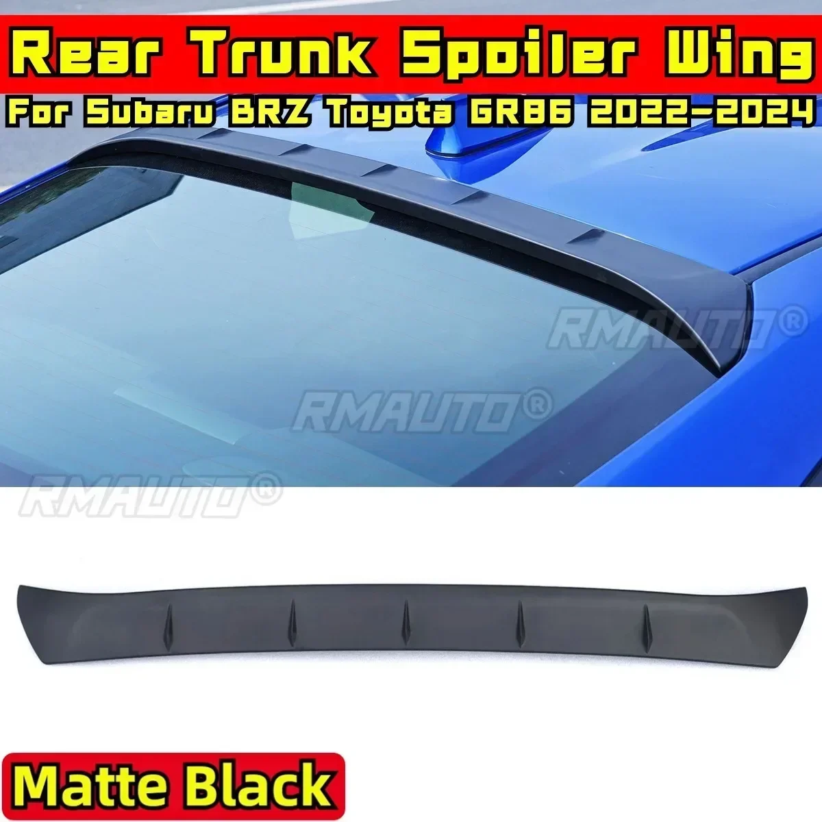 For Subaru BRZ Toyota GR86 2022-2024 Body Kit Rear Trunk Spoiler Glossy Black Wind Guide Style Rear Roof Wing Car Accessories