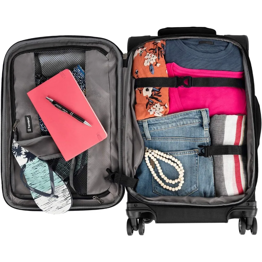 مجموعة أمتعة دوارة خفيفة الوزن وقابلة للتوسيع، قطعتين، 21 حقيبة حمل و25 حقيبة متوسطة الحجم، حقيبة جانبية ناعمة للسفر #3