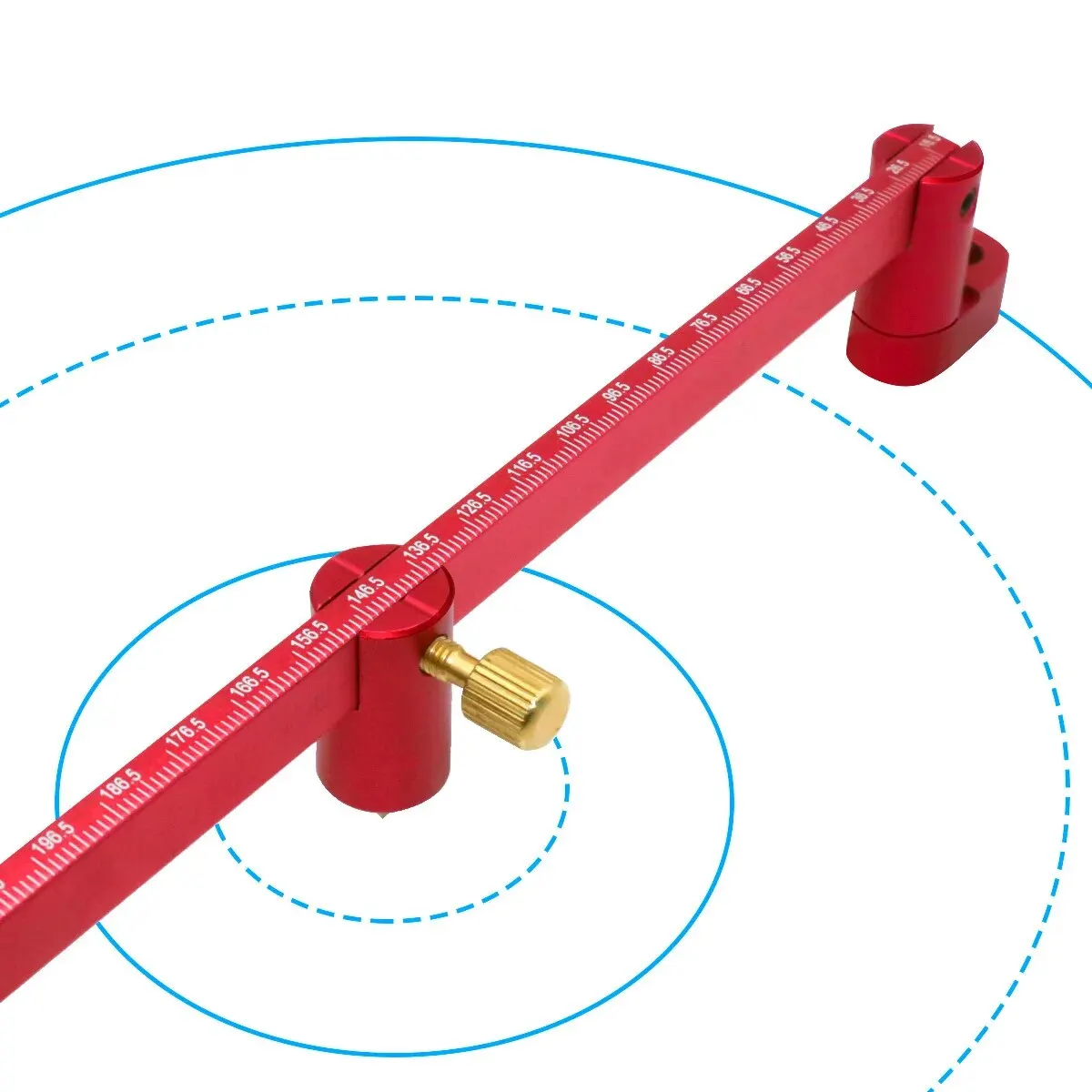 300mm Adjustable Drawing Circle Ruler,Aluminum Compass Scribe Center Finder,Woodworking Fixed-Point Circle Line Marking Gauge