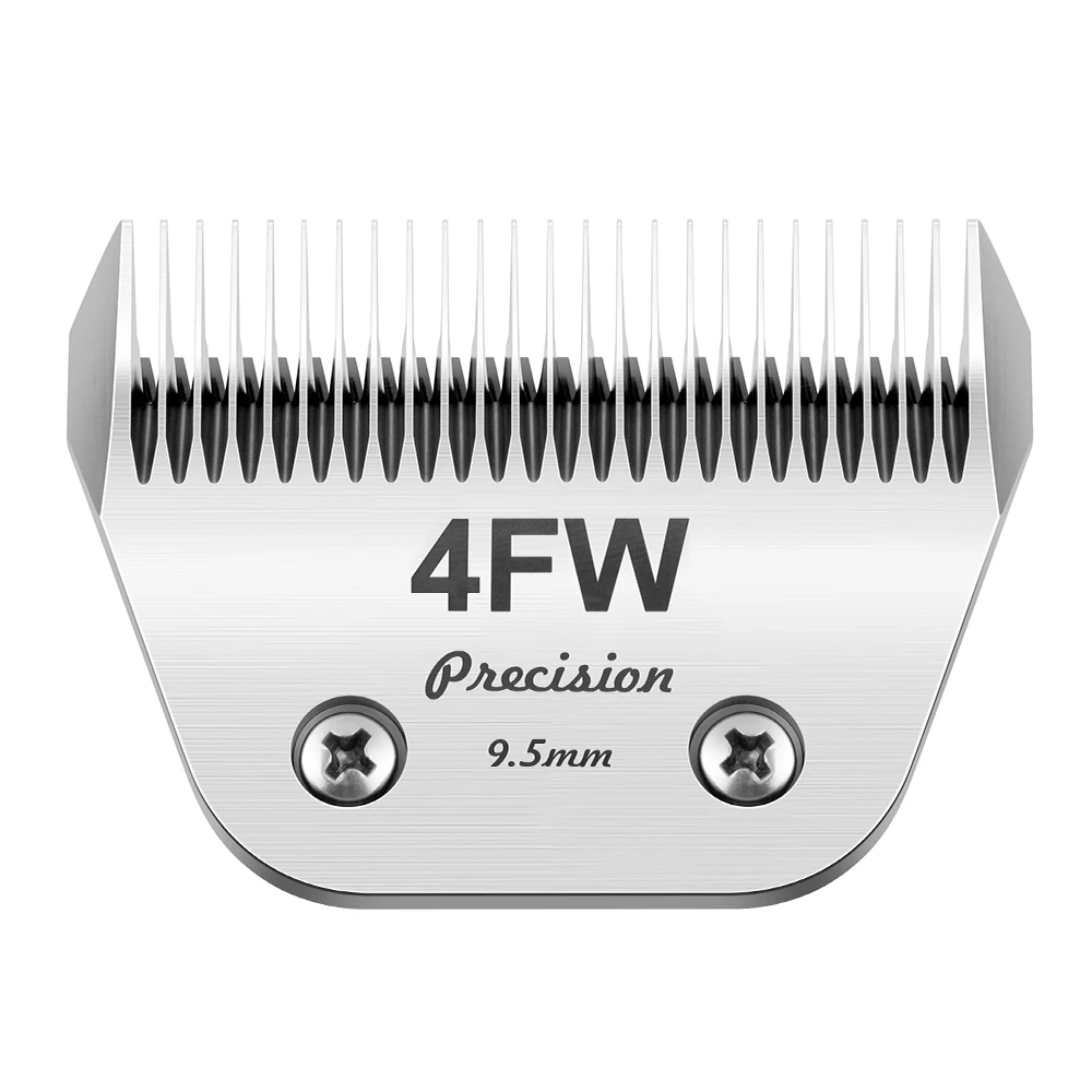 

STLF JW Detachable Wide Blades for Dog Grooming Size 4FW 9.5mm Carbon Steel Blade Compatible with A5 Clipper Blade
