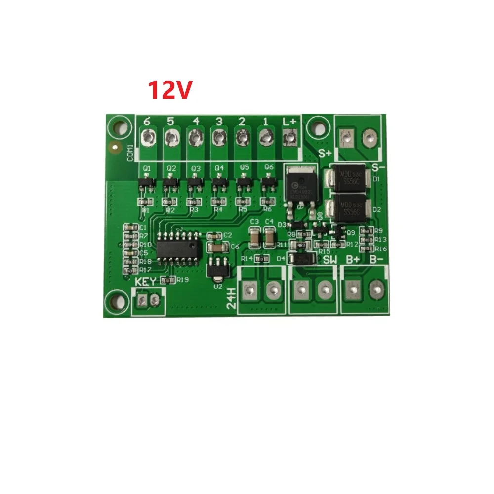 6V12V Solar Flashing Light Control Board for Traffic Lights with Six Channel Output and Solar Panel Compatibility