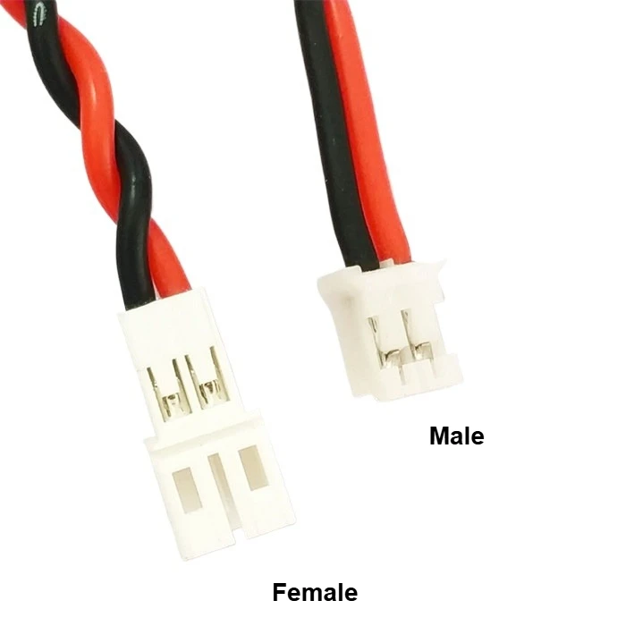 20Pair PH 2.0mm Pitch 2 Pin Male Female Cable Connector Micro 2P Plug Jack Socket with Soft Silicone Wire Cables 10CM 22AWG