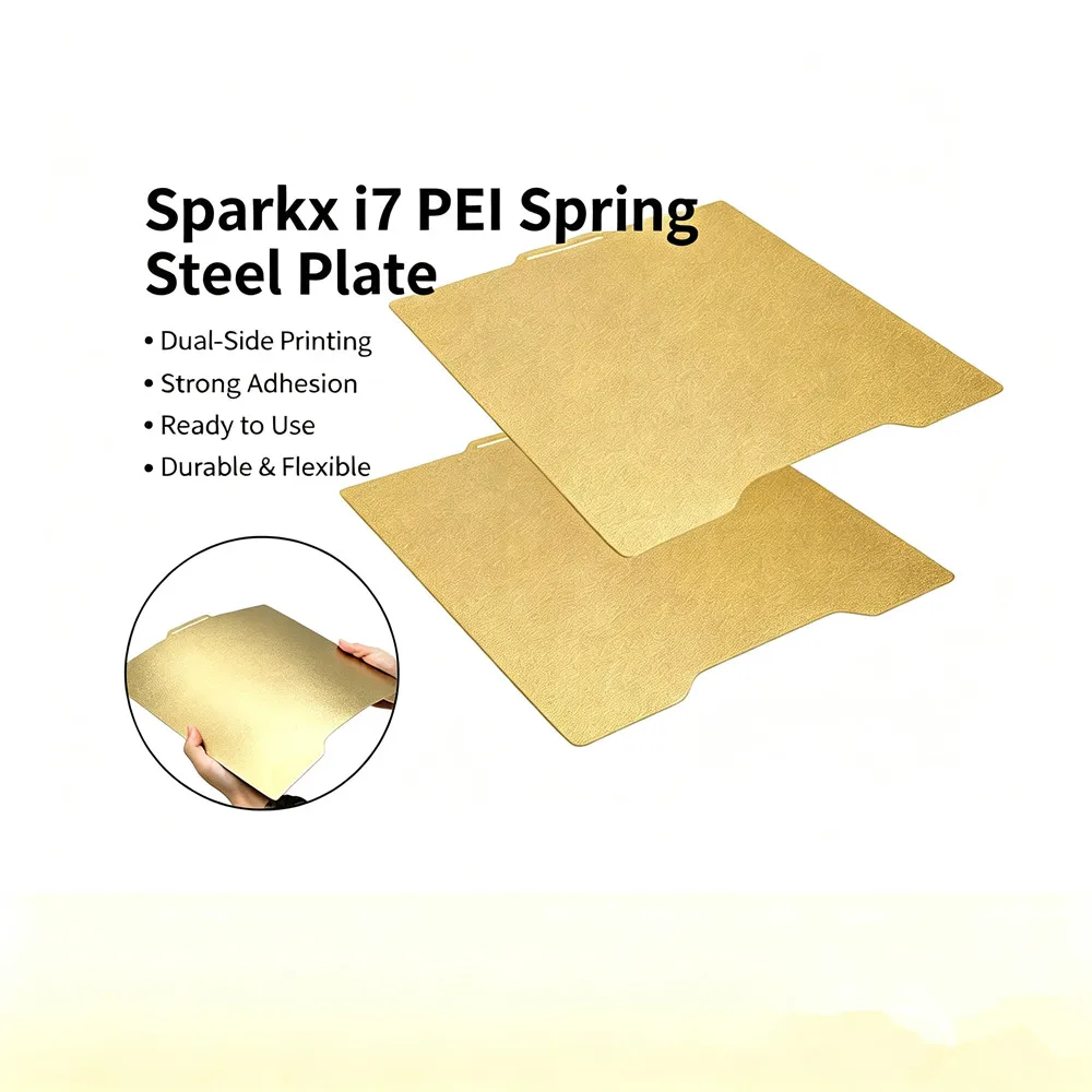 for Creality SPARKX i7 PEI Build Plate Dual-Sided Textured PEI Platform for i7 Combo 3D Printer 301x267mm Flexible Steel Sheet