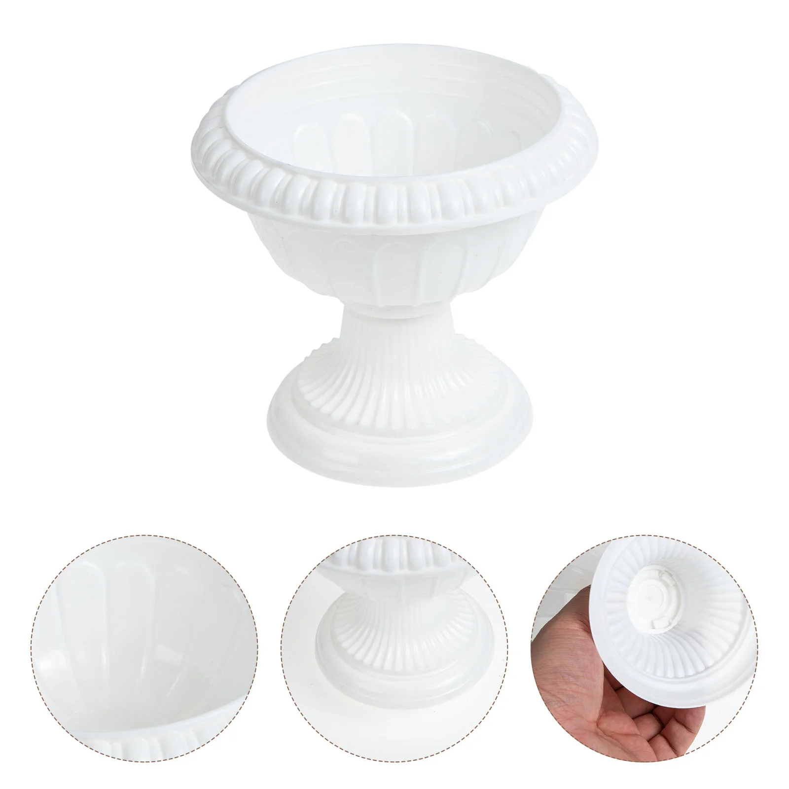 

Garden Pots European Style Roman Flower Pots Plastic Bohoer Road Flower Container Wedding Garden Yard Decoration Metal floor