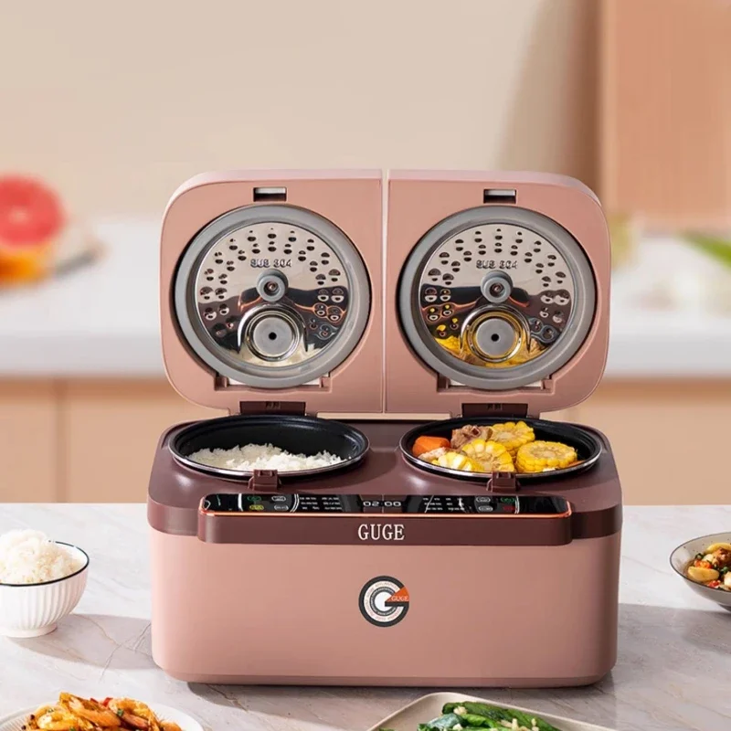 Rice Cooker Double Liner Double Pot Integrated Multifunctional New Homehold Low Sugar Rice Soup Separation  Food Warmer