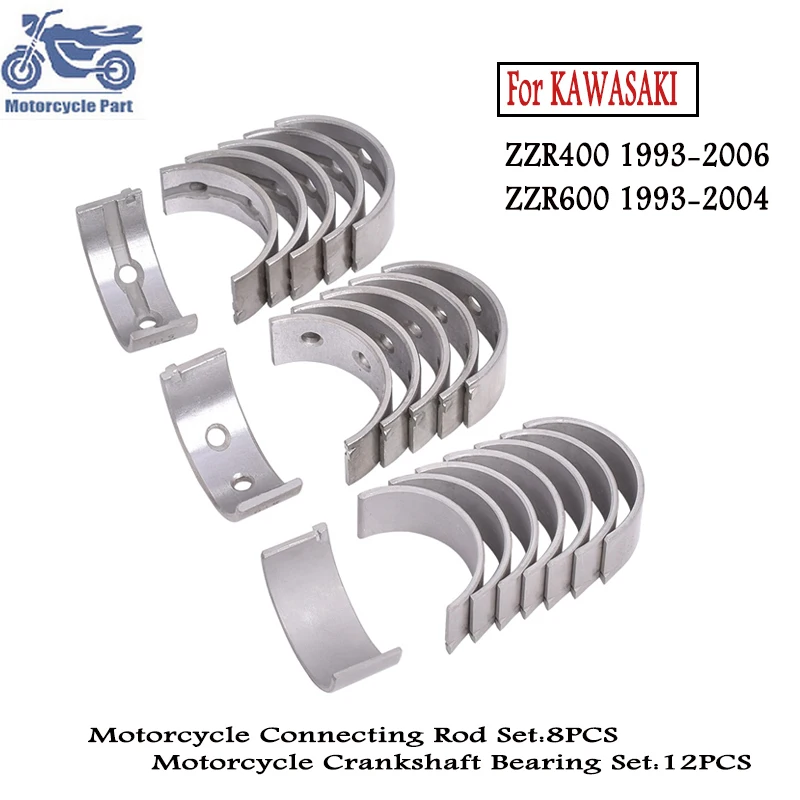 

STD +25 +50 Motorcycle Engine Connecting Rod Bearing and Crankshaft Crank Shaft Tile for Kawasaki ZZR400 ZZR 400 ZR400 Xanthus