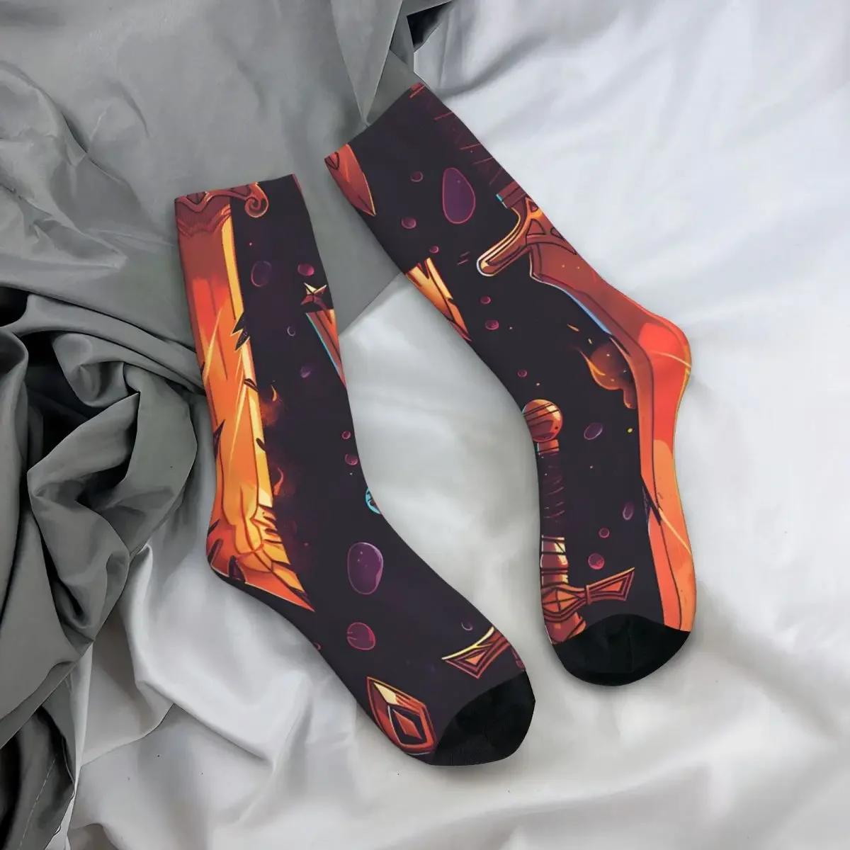 Men's Crazy Compression Crew Sock, Legendary Swords, RPG, Harajuku, Casual Qualidade Padrão