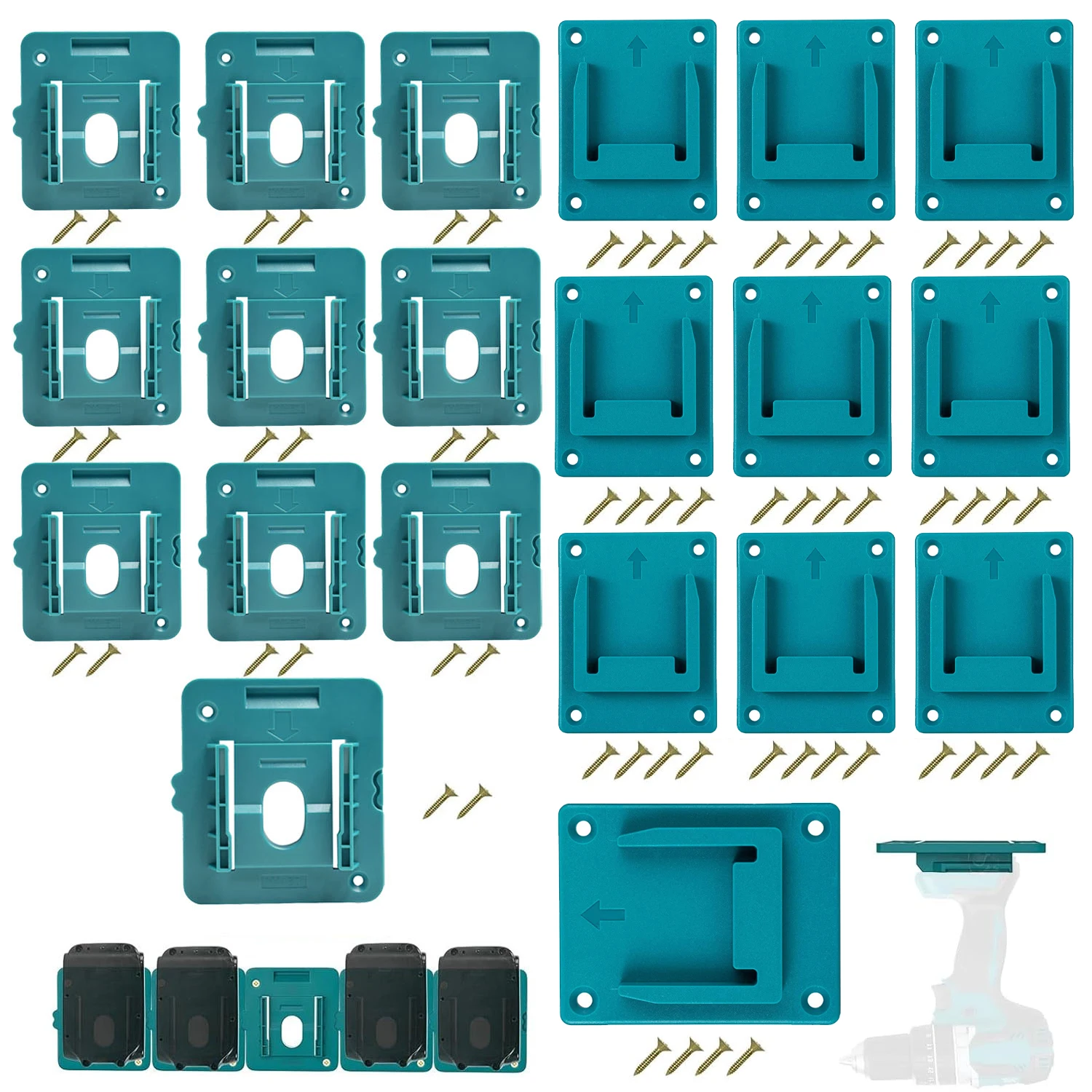 NEW Tool Holder or Battery Holder for Makita 18V Mount Wall Drill Holders Dock Hanger with Screws(No Tool,NO Battery)