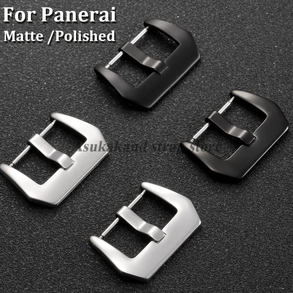 الفضة الأسود حزام الساعات مشبك الفولاذ المقاوم للصدأ زر 16 مللي متر 18 مللي متر 20 مللي متر 22 مللي متر 24 مللي متر 26 مللي متر ل بانيراي ماتي مصقول مشبك اكسسوارات #1