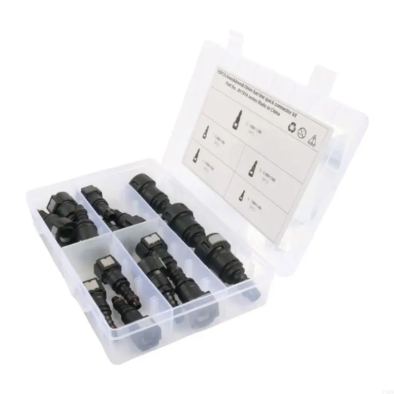 

15Pcs Assorted Pipe Quick Connector Line Repair For Vehicle Repair And Maintenance