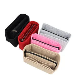 Felt Insert Bag Organizer For 20 25 30 35 Flap Handbag Inner Bag Makeup Travel Purse Storage Anti theft Tote Bag Accessories