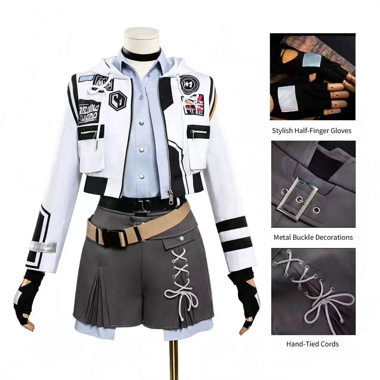Costume de cosplay Caleb de Love And Deepspace, Veste quotidienne Silent Protocol Apple Birthday, Combinaison de motard pour Halloween et jeux de rôle d'anime