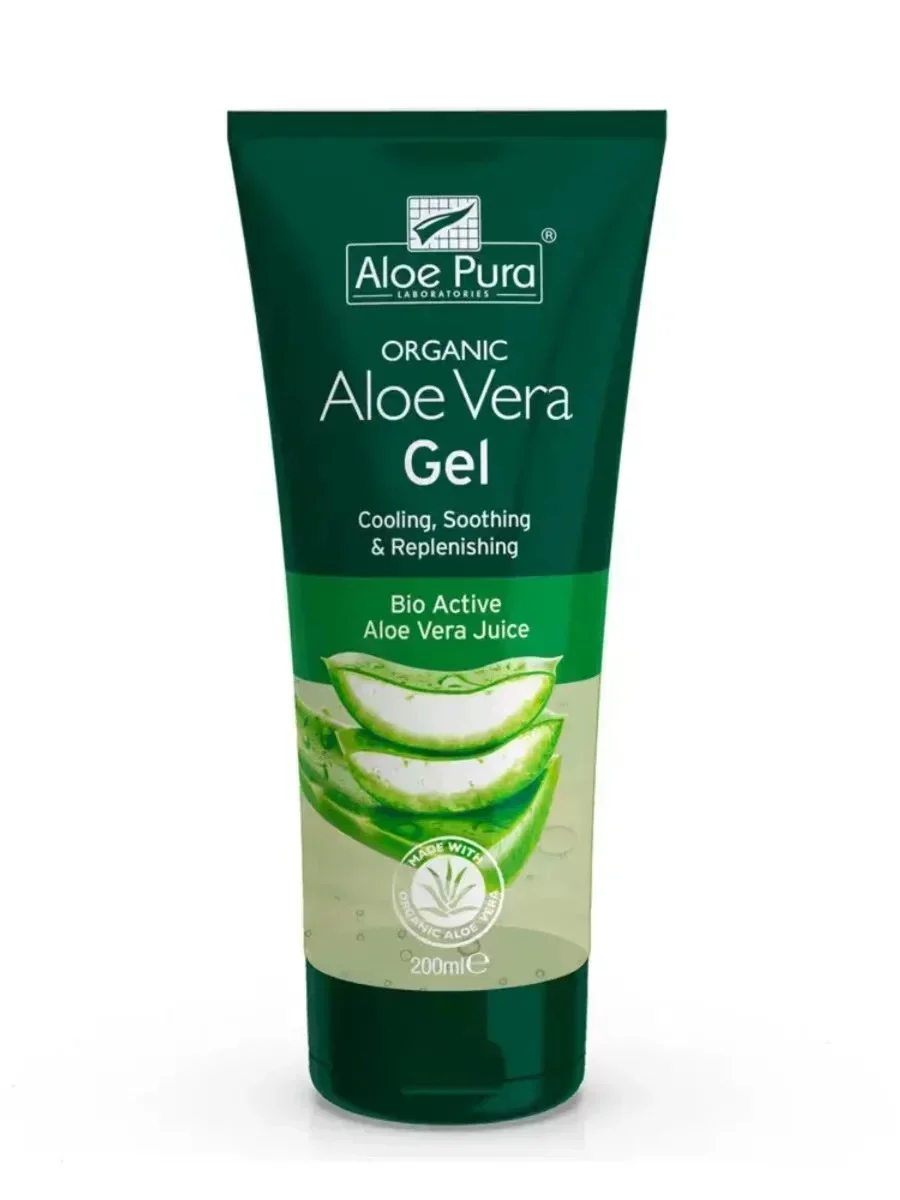 ALOE PURA VERA Original 200ml Organic Pure Curaçao Aloe Vera Gel Moisturising Hydrating Gel Soothing After Sun Face Repair Skin