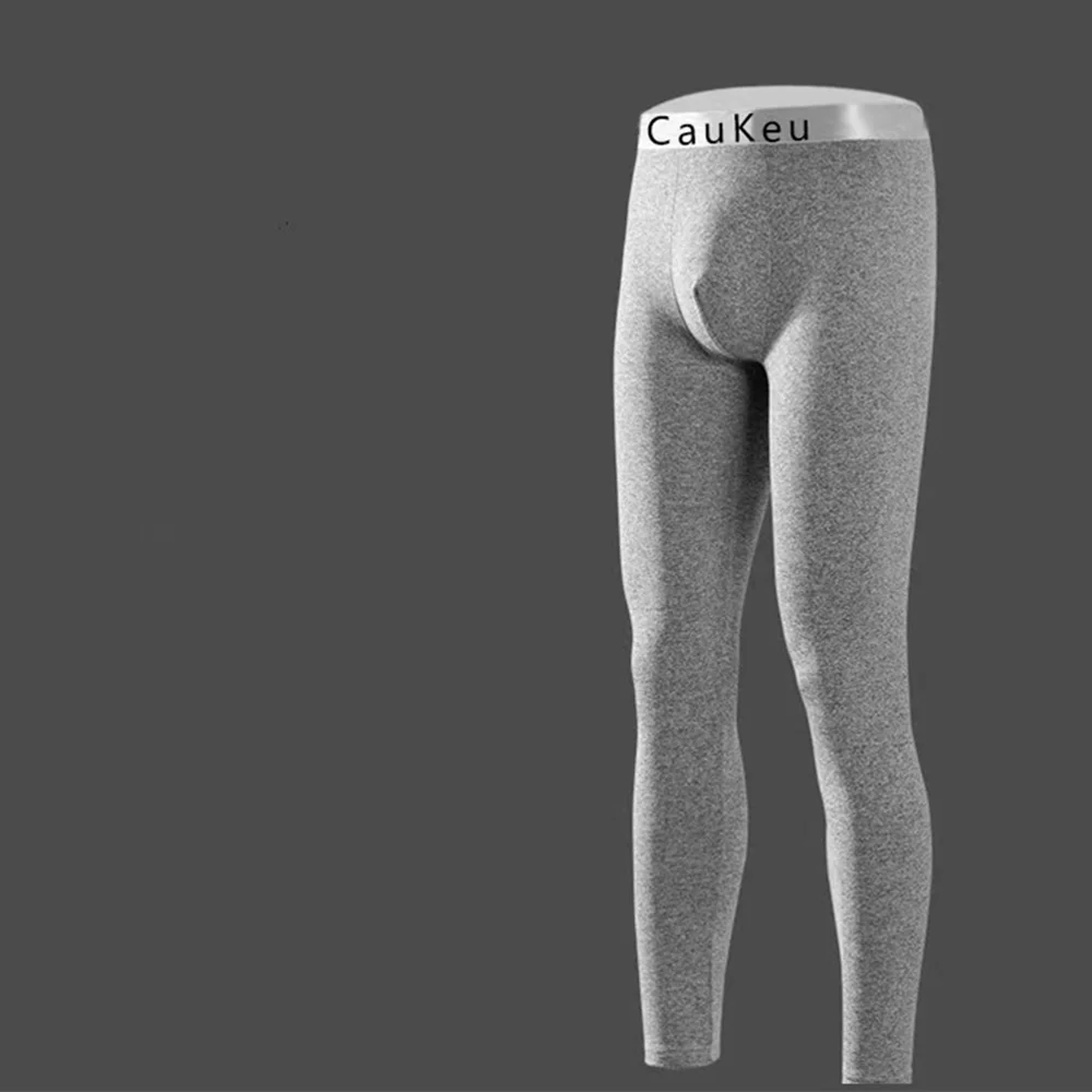 Men's single thin long johns, tight-fitting youth-style leggings, suitable for autumn and winter as a slim-fit base layer.
