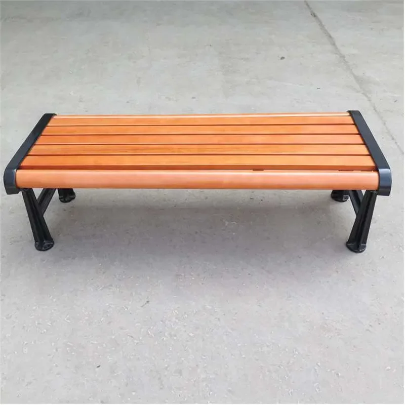 for Manufacturer Anticorrosive Wood Park Chair Outdoor Bench Cast Aluminum Finished Leisure Seat Community Square Public Row