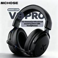 MCHOSE V9 Pro Gaming Wireless Headset7.1 Surround Sound Headphones Noise Canceling Mic Low Latency Lightweight for PS5 PC SWITCH