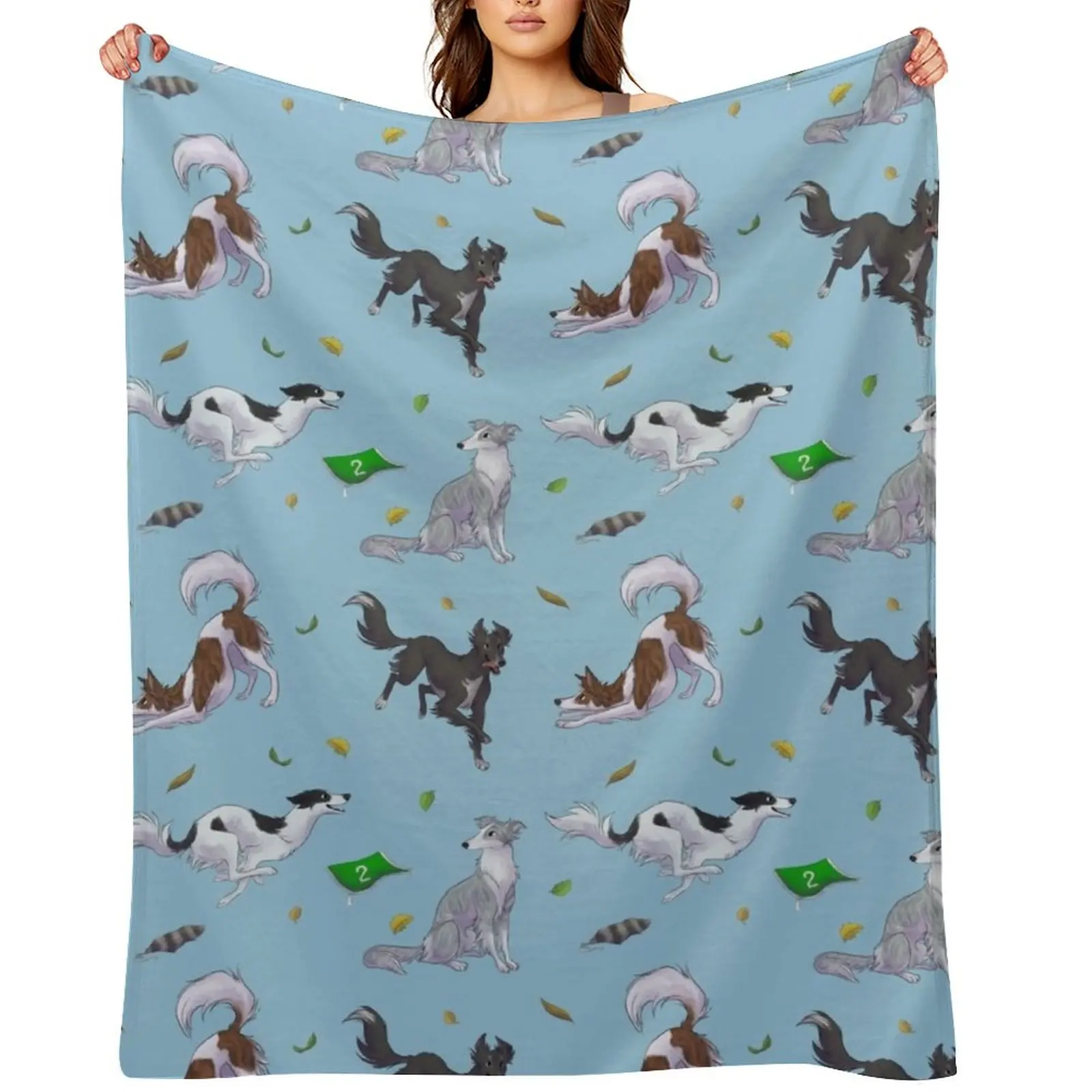 

Frolicking Silkens Throw Blanket anime valentine gift ideas Baby Travel Blankets