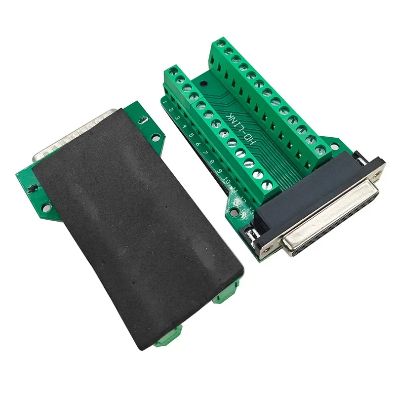 Thin DB25 Solder Free Male and Female 25PIN Solder Free Connector 25 Pin Adapter Board Terminal Serial Port Parallel Port Plug