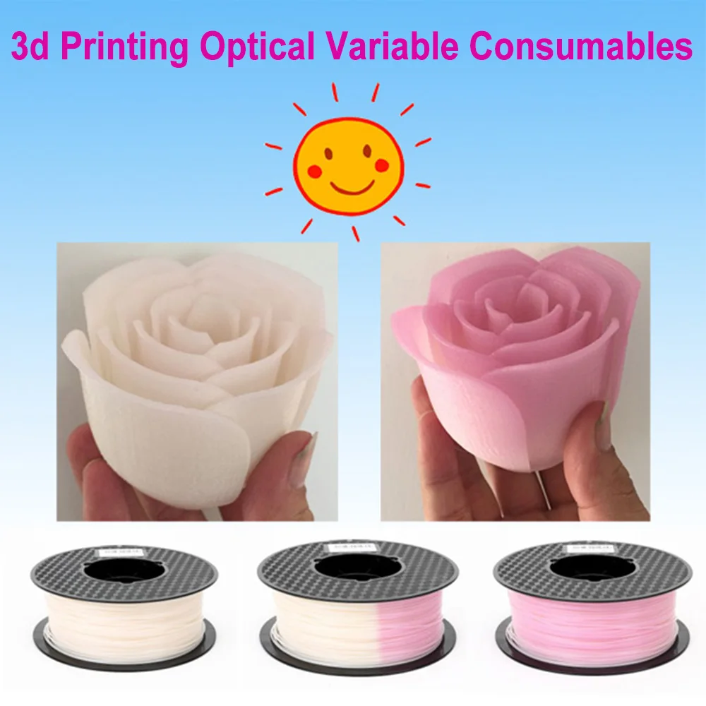 

3d Printer Supplies PLA Temperature Change 1.75mm Uv Sunlight Change Color Wire Photosensitive 3d Printing Pen Supplies 1kg