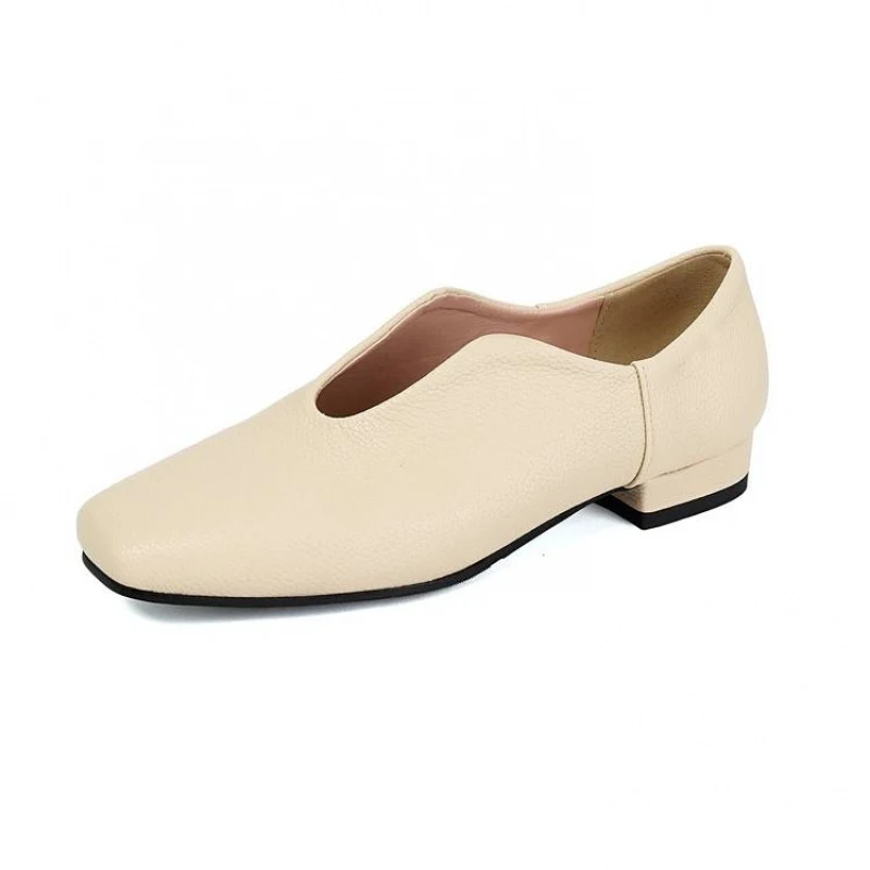 Big size Ladies' party shoes women's pumps and heels Square toes Fashion trend simple and elegant Banquets