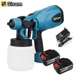 Electric Spray Gun 800ML Home Handheld Cordless High Power Electric Paint Sprayer Rechargeable For Makita 18V Battery Power Tool