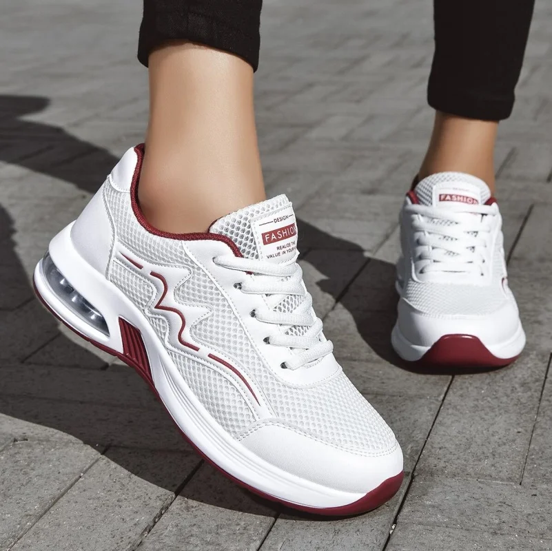 

Women Cushion Shock Absorption Running Shoes Breathable Anti-slip Lightweight Outdoor Gym Fitness Casual Daily Wear Sneakers