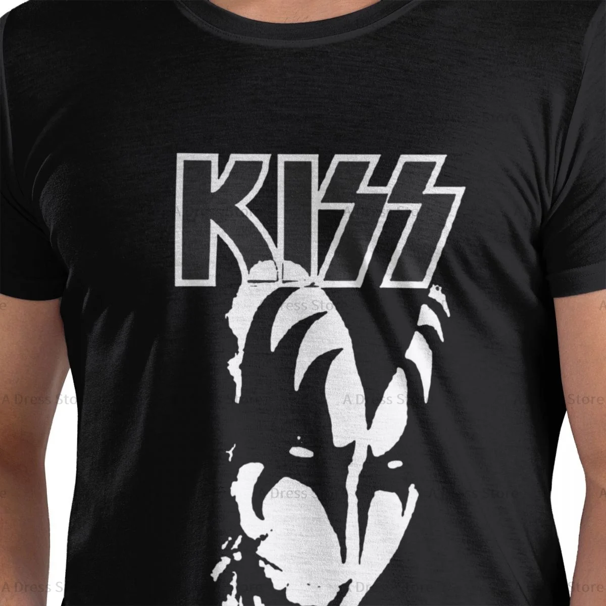 The Demon Kiss Band anji john Men's round neck T-shirt,Modern,Oversized print Tee Shirt,Short Sleeve T shirt round Gift