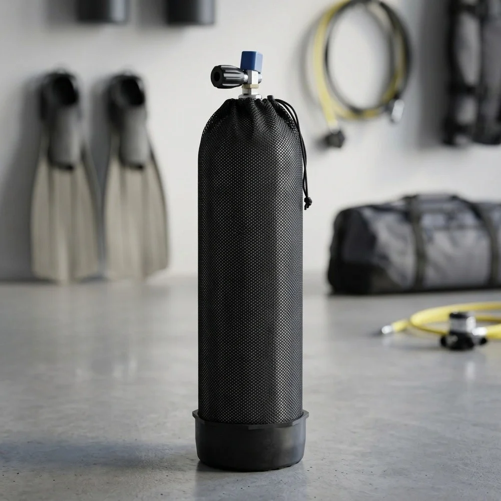 Breathable Mesh Sleeve for 11 Liter 12 Liter Scuba Tanks - Polyester Netting for Cylinder Protection and Storage