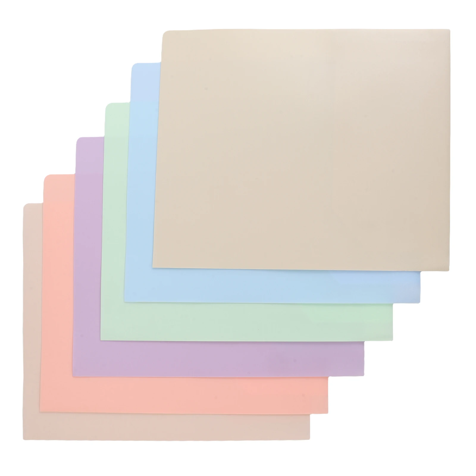 

6 Pcs Macaron Color Folder Business Card Slot Organizer File Folders Document Holder for Desk with Pockets 2 Heavy