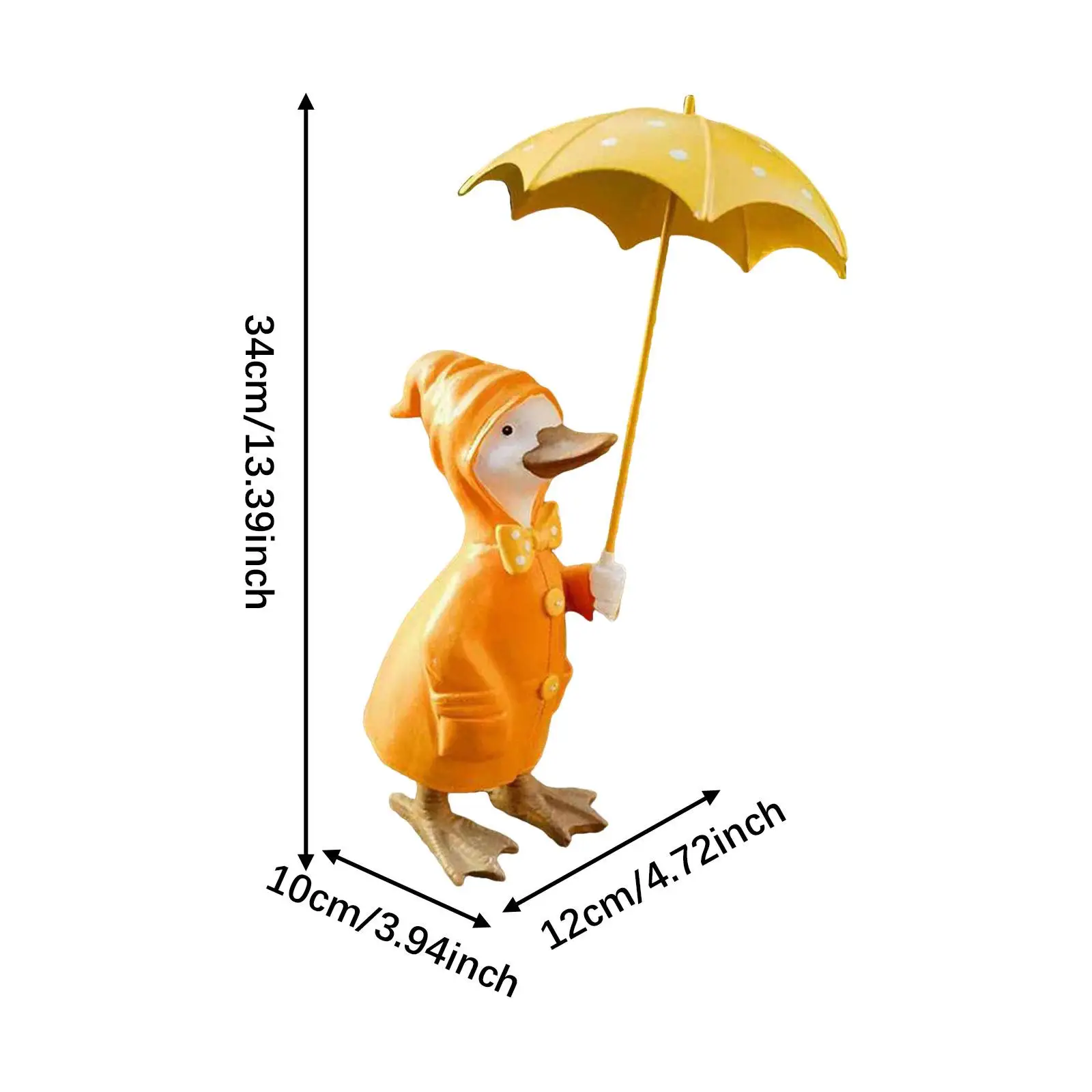 

Duck Holding Umbrella Statue Resin Figurine Craft Ornament Decorative Garden Decoration for Lawn Patio Balcony