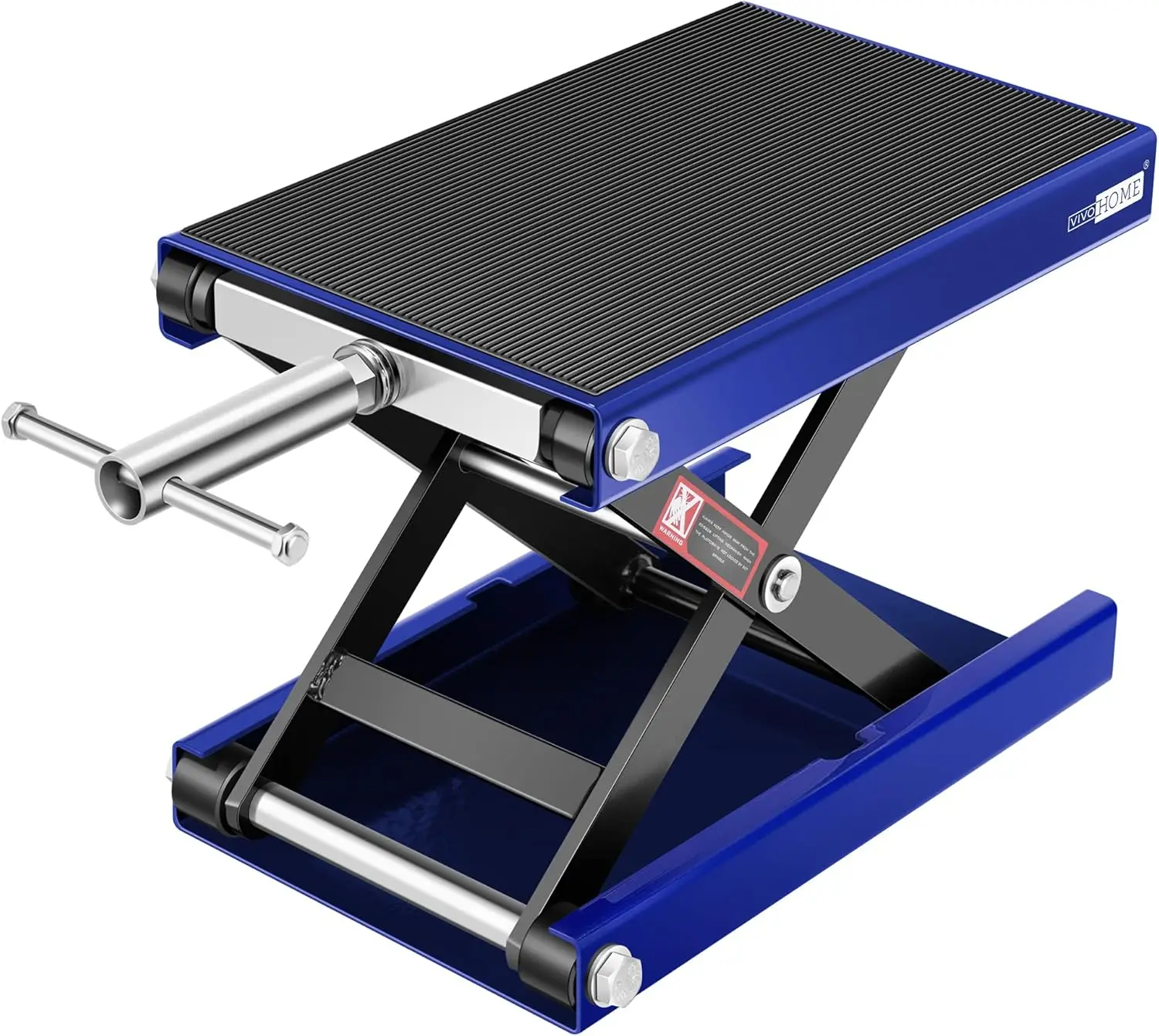 

1100 LBS Motorcycle Lift Scissor Jack, Adjustable Height, Wide Deck for Cruiser and ATV - Blue