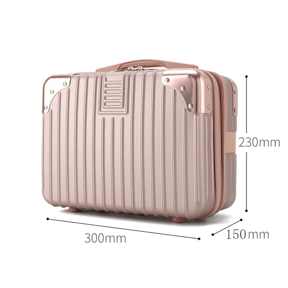 14 Inch New Green/Pink/Silver/White/Black Women/Men Travel Suitcase Luggage Compressive Material