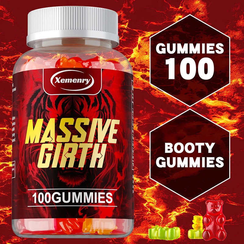 Massive Girth Gummies for Men - Promote Muscle Growth, Strengthening, Energy and Endurance