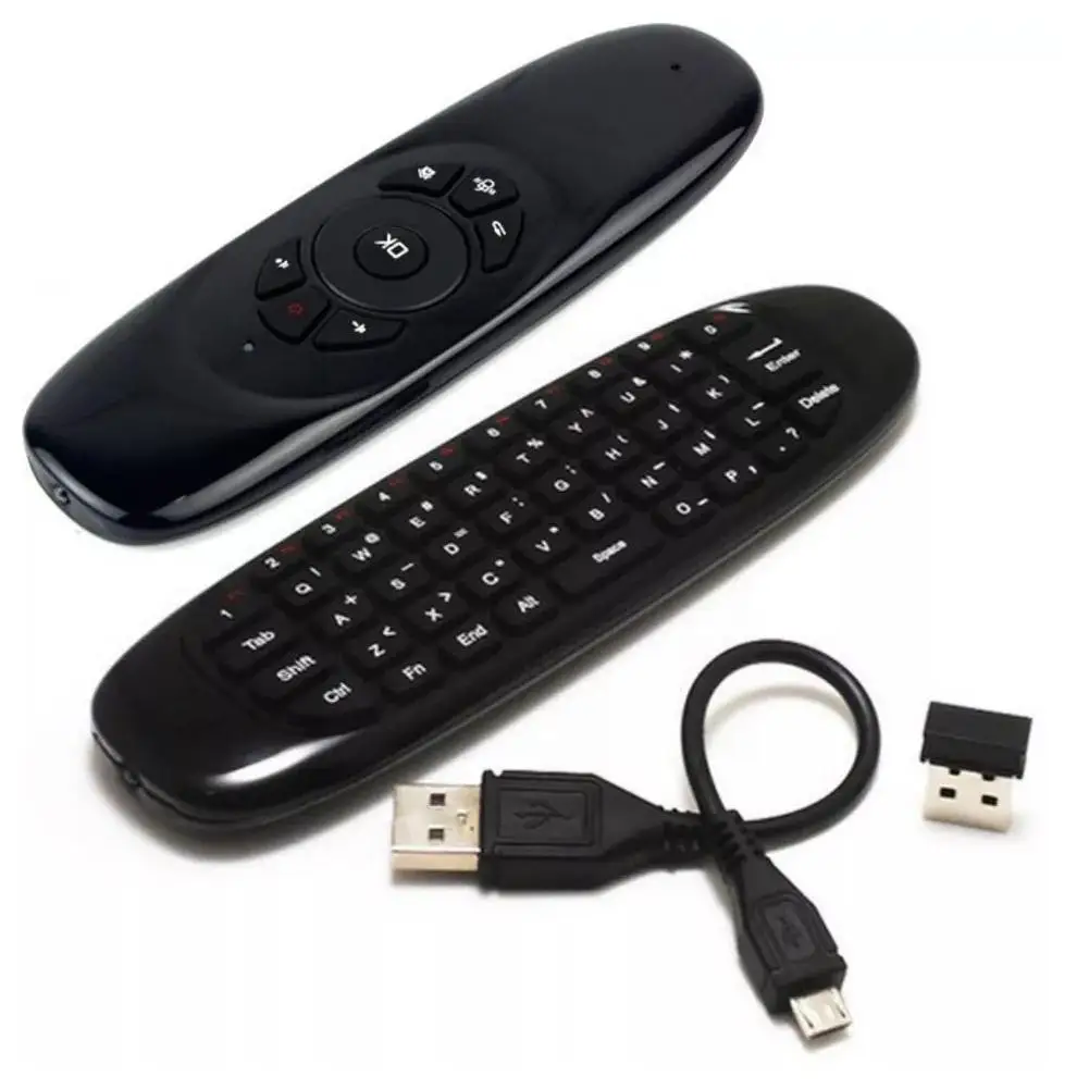 Backlit Version Of The Mini Colorful Keyboard Mouse Control Mouse T10 Backlit Voice Flying Keyboard C120 Wireless Remot J0w8