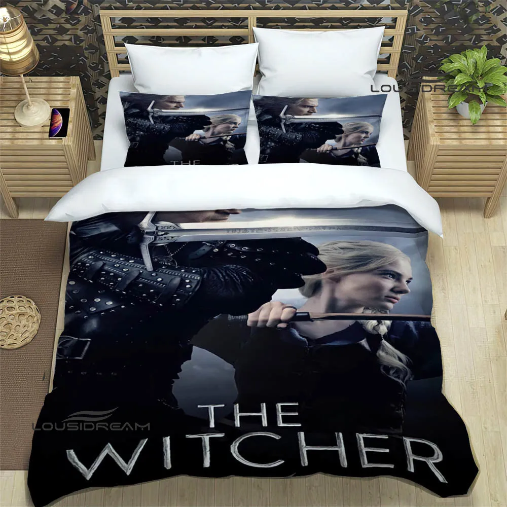 W-Witcher game Printed Bedding Sets exquisite bed supplies set duvet cover bed comforter set bedding set luxury birthday gift