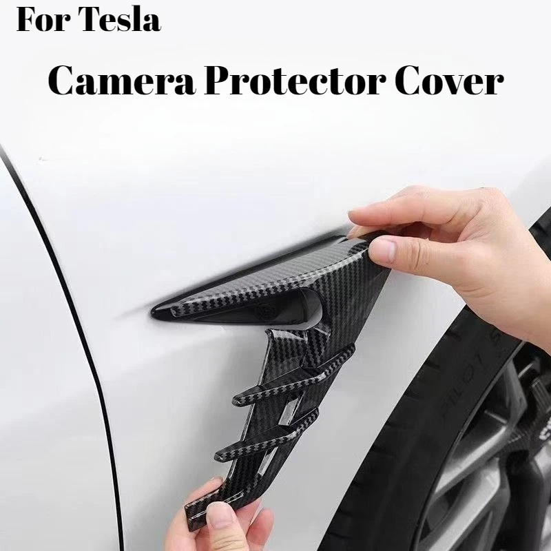 

For Tesla Model 3/Y/3 Highland/Y Juniper Fender Decorative Side Camera Protective Cover Multiple Color Options ABS Auto Parts