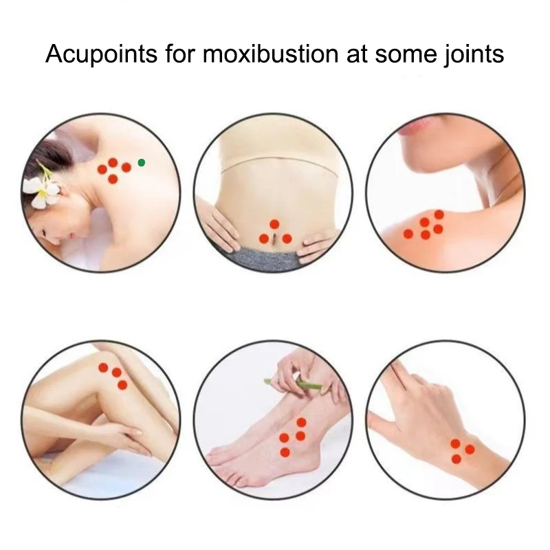 50 szt. Samoprzylepnych, przenośnych tubek moxa do ciepłej masażu, niskotemperaturowych, 41 °   Akupunktura Moksybucja Opieka Zdrowotna Bez Oparzeń