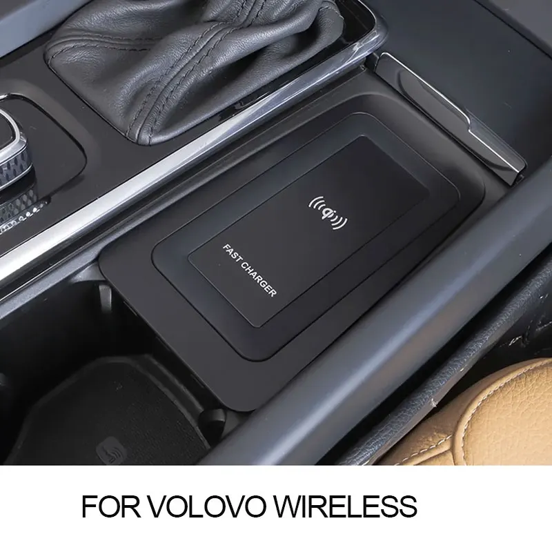 Car Wireless Charging Board For Volvo XC60 S60 V60 XC90 S90 V90 Cigarette Lighter Mobile Phone Fast Charger Car accessories