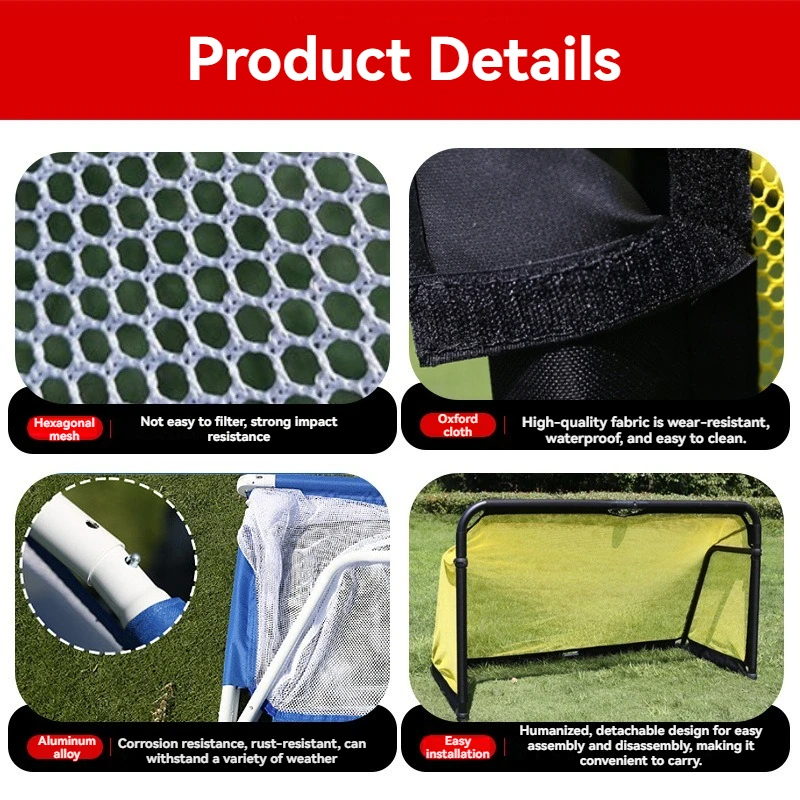 Sports Equipment Kids - Porta da Calcio Pieghevole in Alluminio,