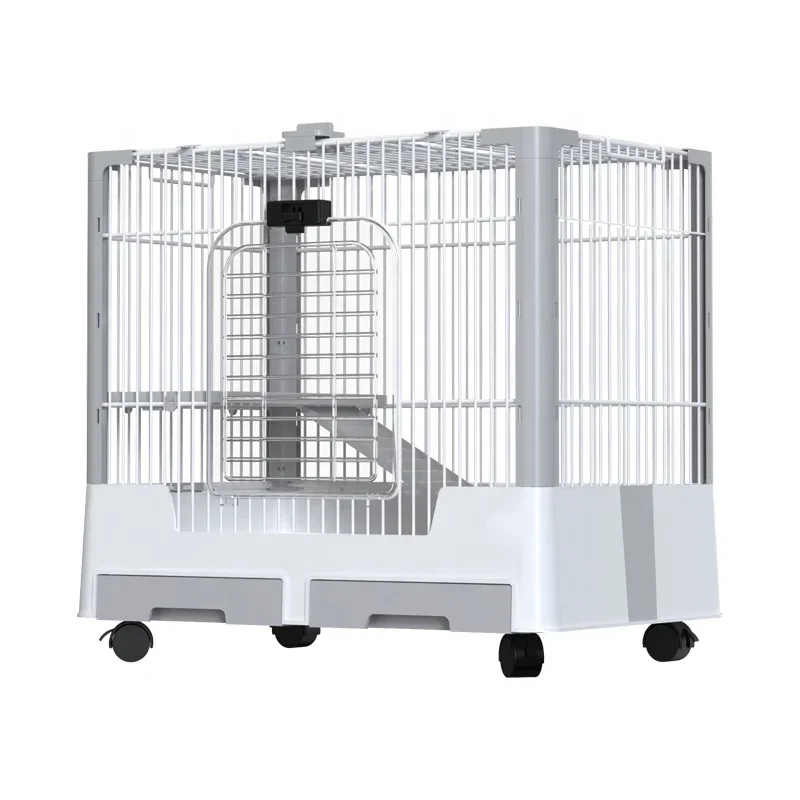 Luxury Upgraded Double Doors Pet Cages Rabbit Galvanized Wire Mesh For Rabbit Cages