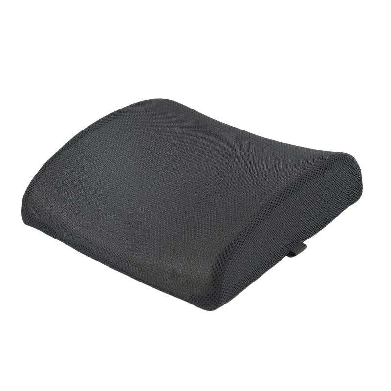 Espuma de memória Almofada de apoio lombar, assento, cadeira, escritório, casa, carro, preto, 2 pcs