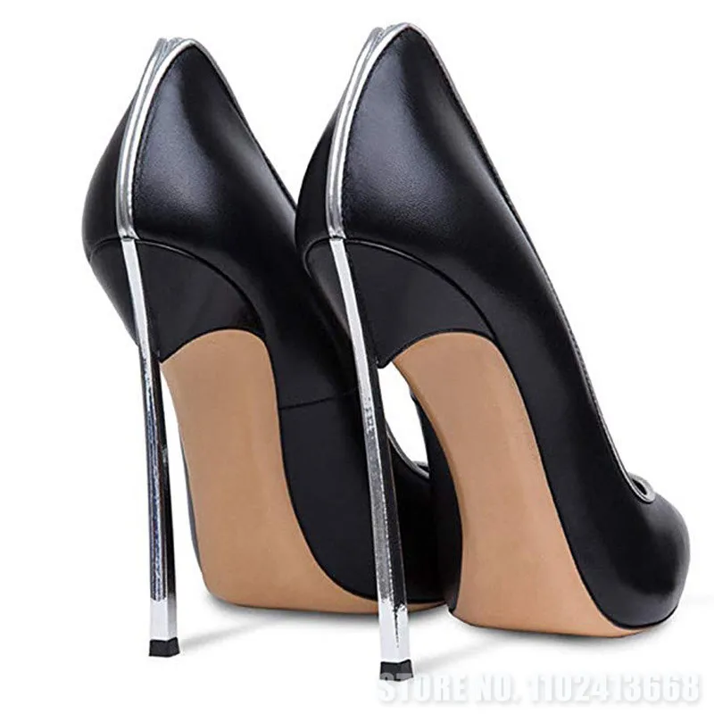 Summer Pu Leather Grain Pointed Metal Heel Stiletto Shoes Pointed Toe and Peep Toe Banquet Dress Versatile Stiletto Lady Shoes