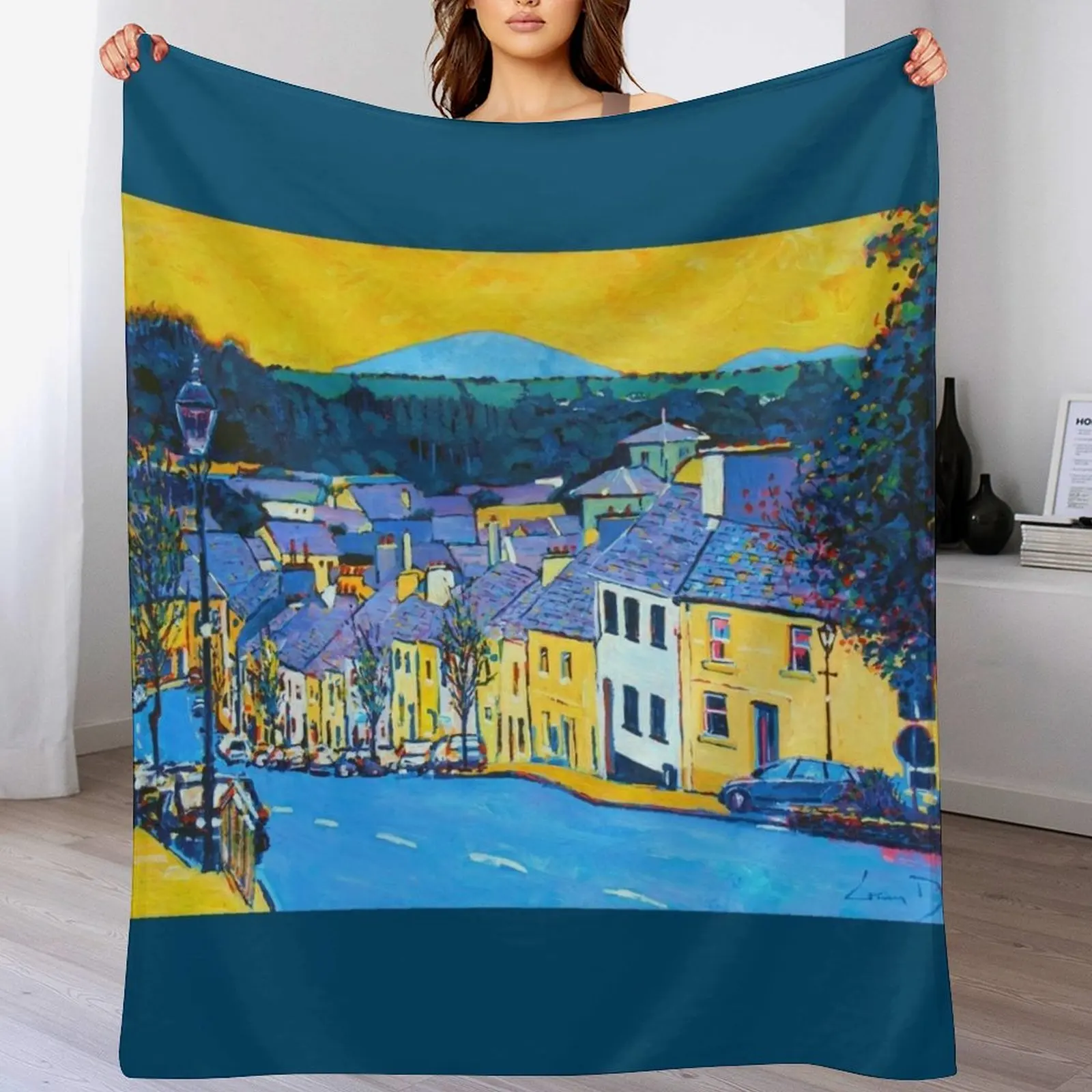 

Westport High Street, County Mayo, Ireland Throw Blanket anime Designers Shaggy Single Blankets