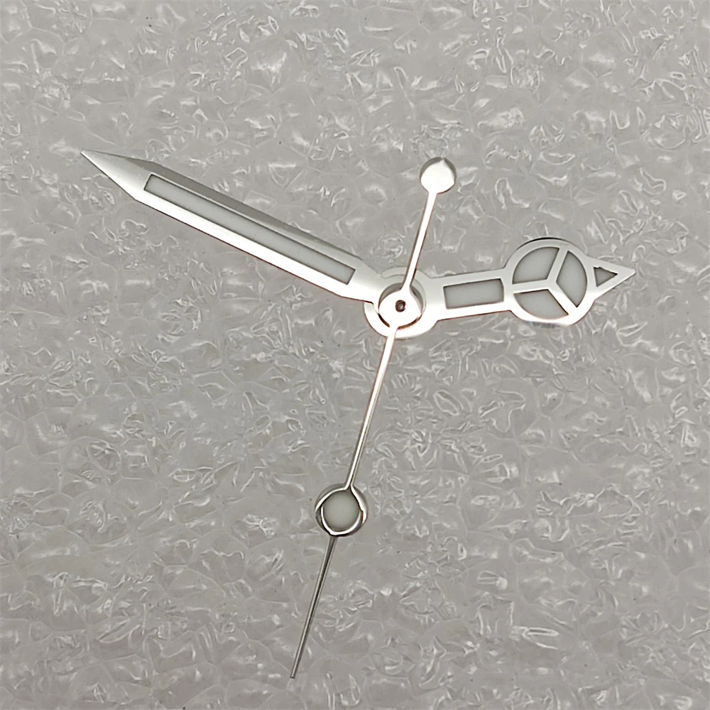 NH35 الفضة الغواصة الأيدي C3 أو BGW9 التجويف مؤشر مرسيدس غواص الأيدي لساعات سايكو استبدال جزء Nh35 BGW9 الأيدي