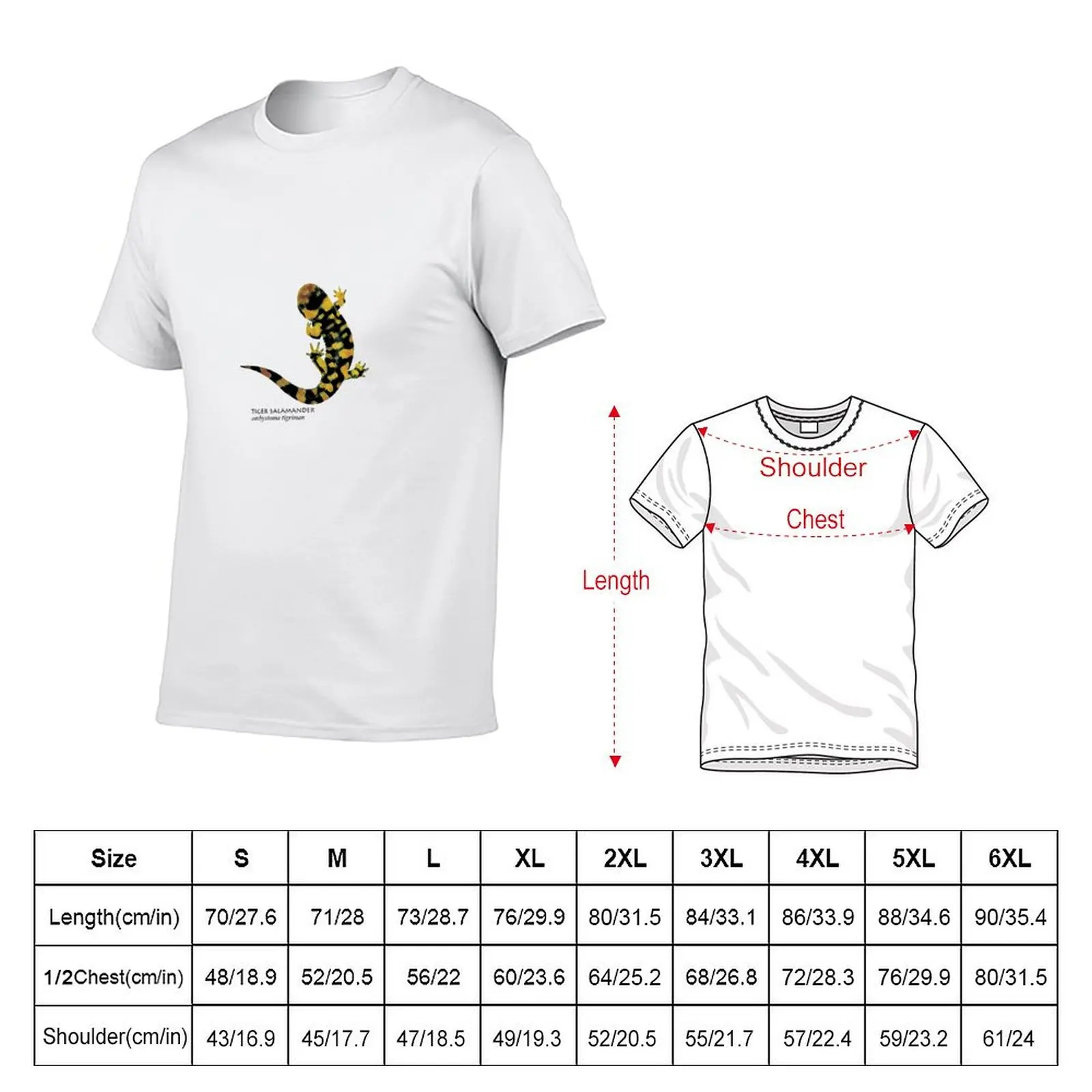 Tiger Salamander Sticker T-shirt vintage clothes sweat kawaii clothes mens t shirt graphic