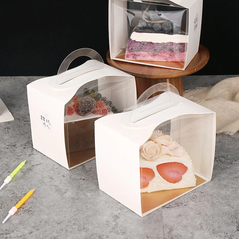 Kunden spezifisches Produkt gutes Verkaufs design Mini-Haustier-Mini-Torten schachtel mit Griff für kleine Dessert-Back verpackung