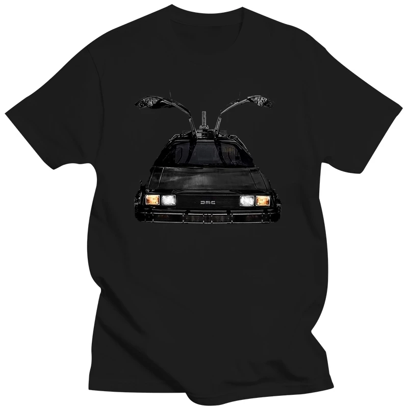 2019 Short Sleeve Cotton Man Clothing Angel Eyes Headlights Delorean Dmc 12 Back To The Future T-Shirt Gift Idea 100% Cotton