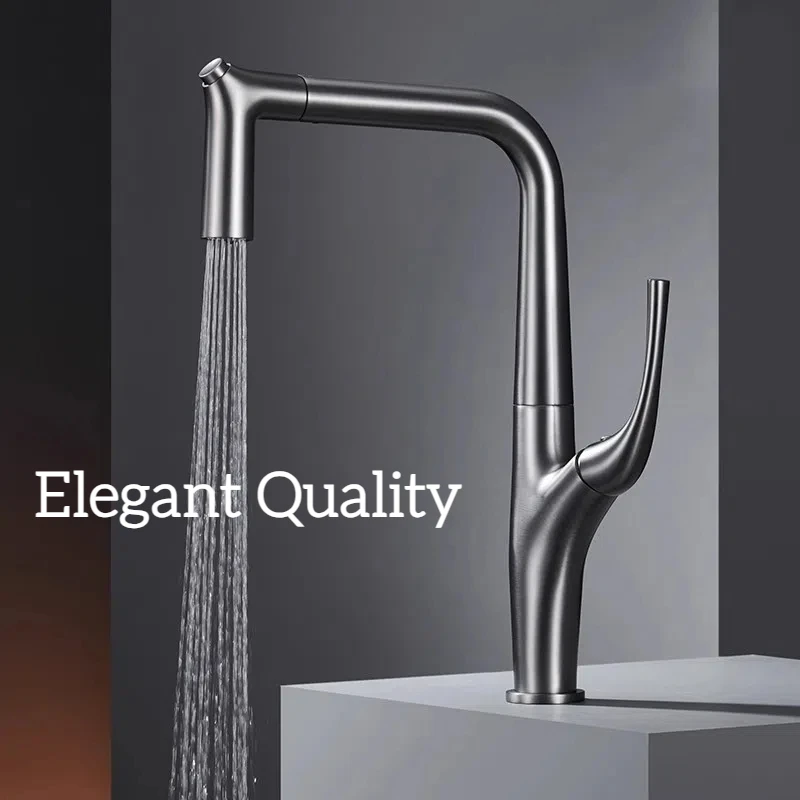 

Kitchen Faucet Pull Out Water Filter Tap Brass Crane For Kitchen Deck Mounted Black Sink Faucet Mixer 3 Way Kitchen Faucet