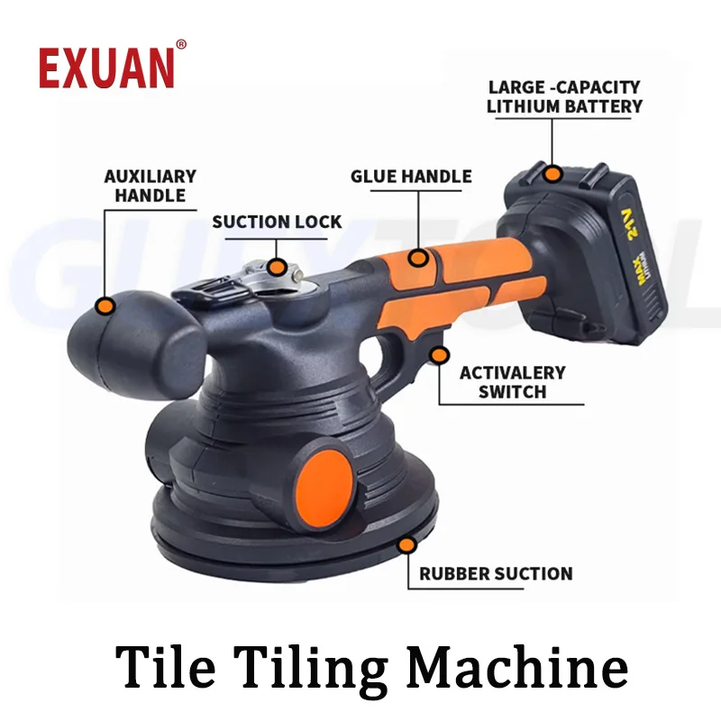 21V Lithium Battery Tile Tiling Machine Floor Laying Vibrating Tool Infinite Speed Regulation Tile Vibrator Electric Laying Tool